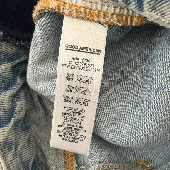 NWT ~ Good American ~ Good 90s MATERNITY Wide-Leg Jeans Size 0/25 - Picture 5 of 7